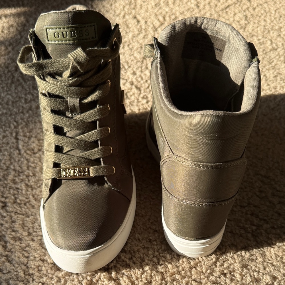 GUESS olive green High-Top Sneakers